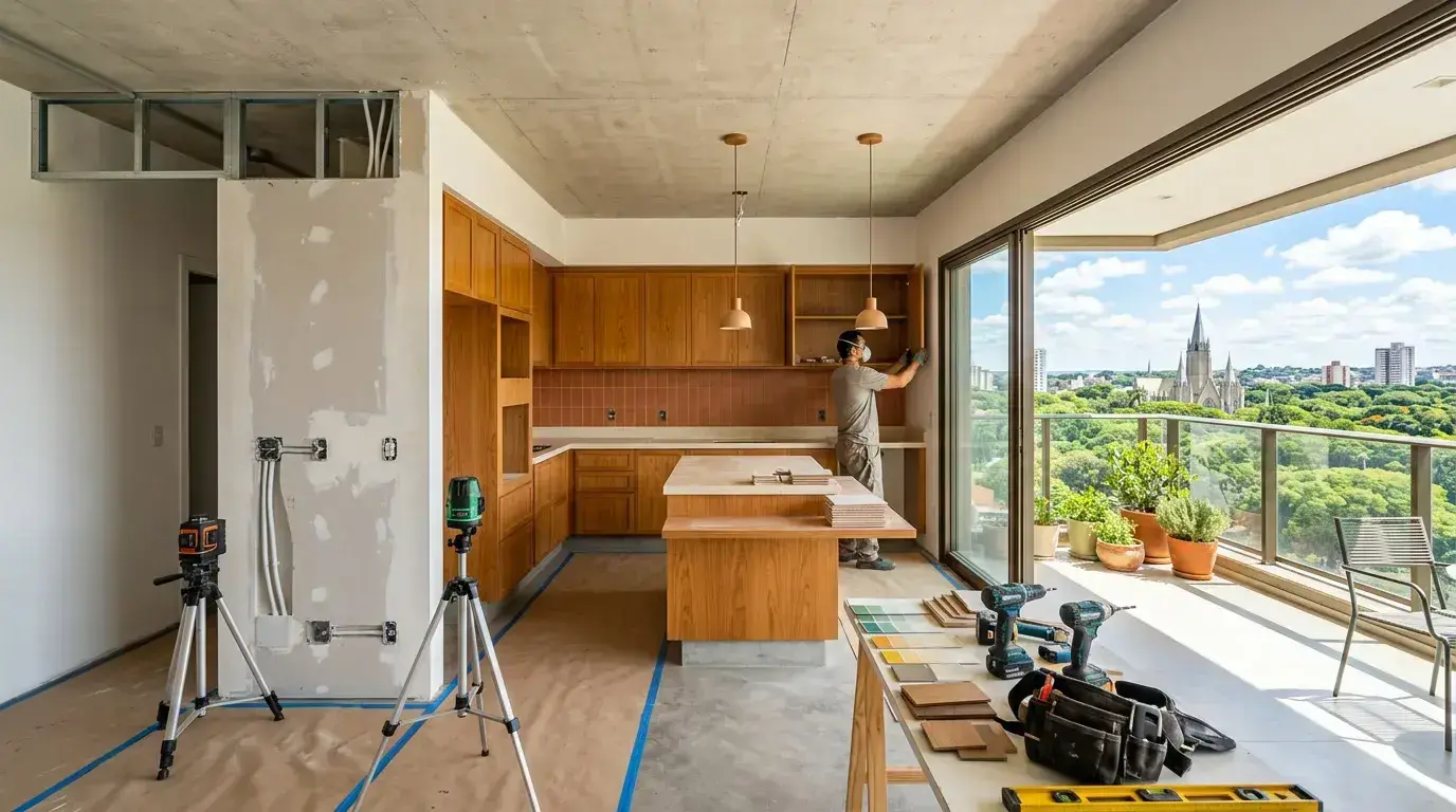 Reforma de apartamento em Maringá: guia completo de custos, prazos e etapas